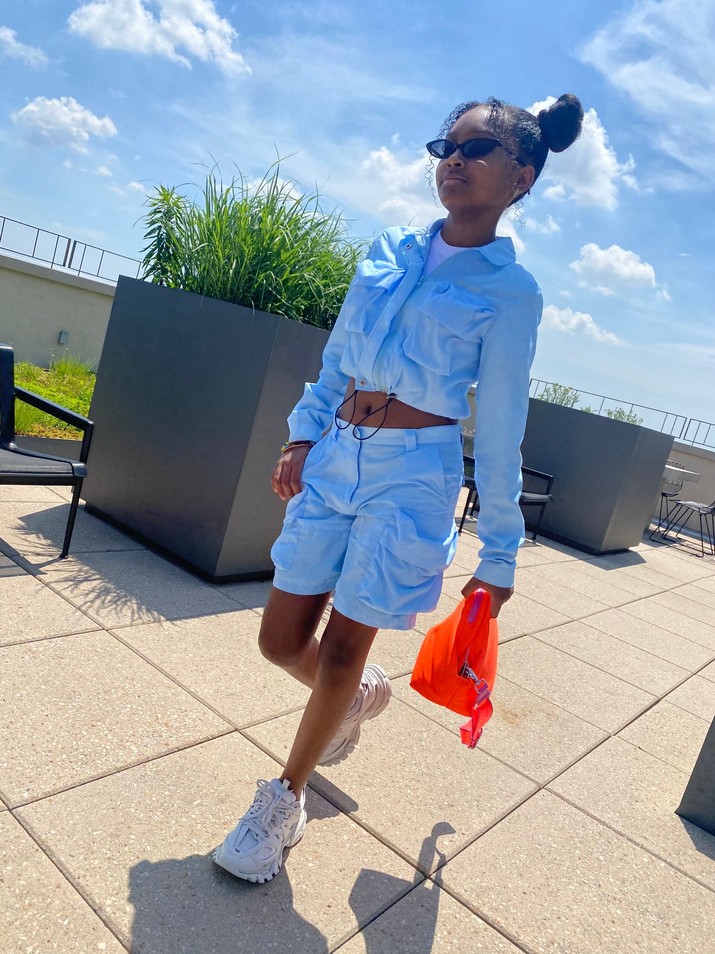 Blue Sky Cropped Jacket